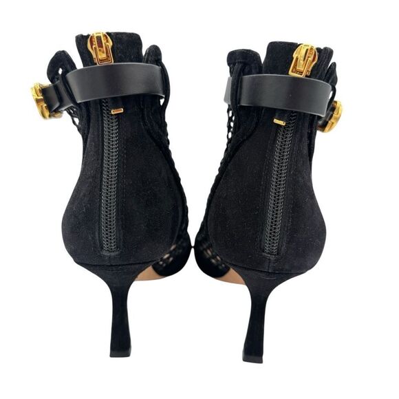 Dior “Dior-I” Suede and Mesh Booties Ankle Boots Black Size 7 - Picture 5 of 13